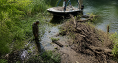 На Сейме в Курске во время акции Вода России убрали затор и мусор