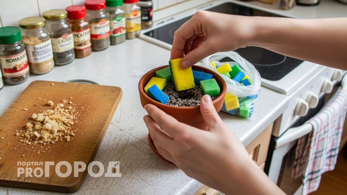 Старые губки для посуды превращаю в помощников по дому и экономлю на покупке новых вещей