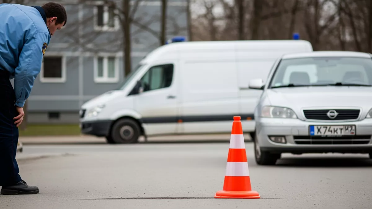 Газель и Приора столкнулись на главном перекрестке Курска