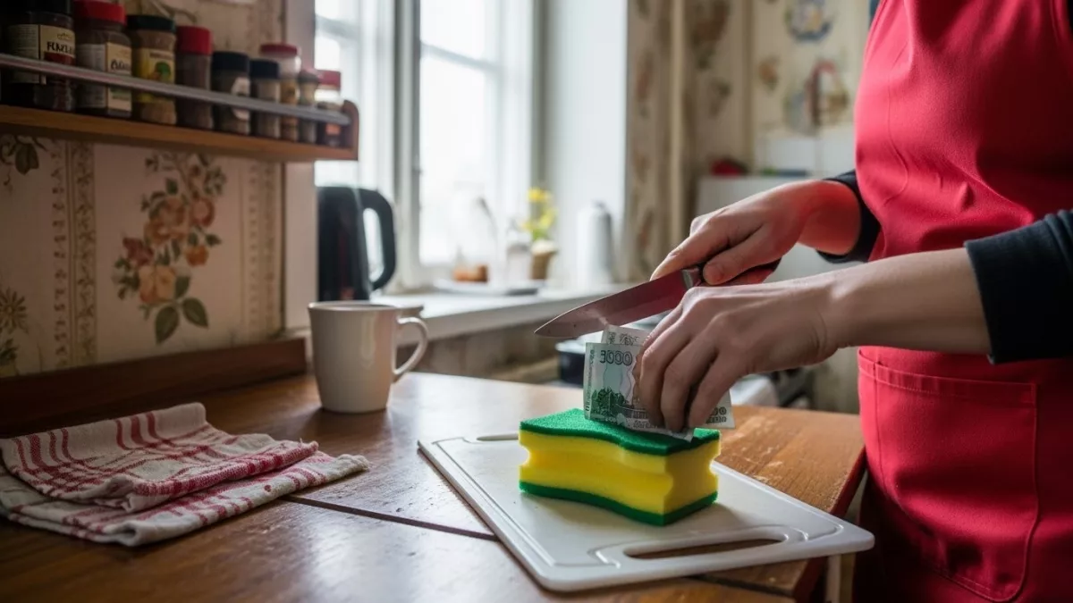 Зачем я кладу деньги в губку для мытья посуды: соседи крутят у виска, но они не знают про этот лайфхак