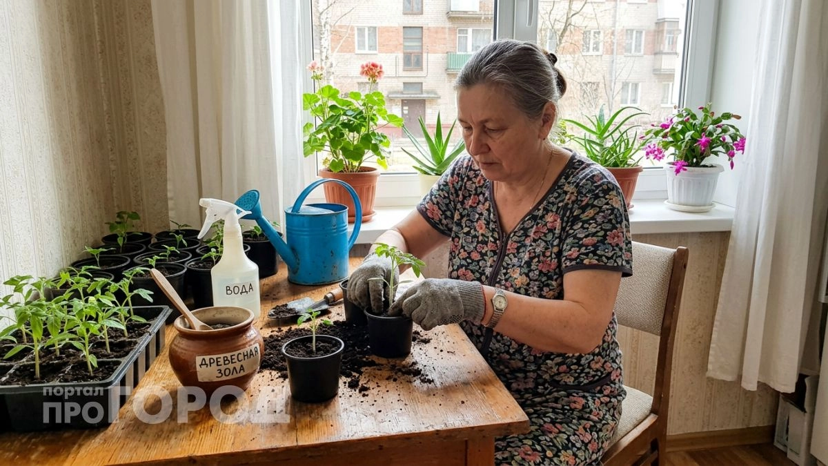 Сею томаты в мокрую ткань и получаю крепкие ростки с толстым стеблем уже через неделю