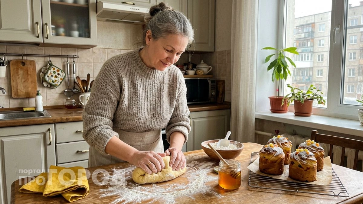 Пеку кулич по простому рецепту и он остаётся мягким всю пасхальную неделю
