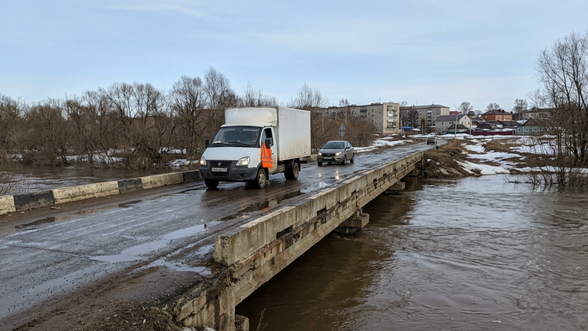 Паводок в Курчатовском районе закрыл низководный мост: объезд через Льгов