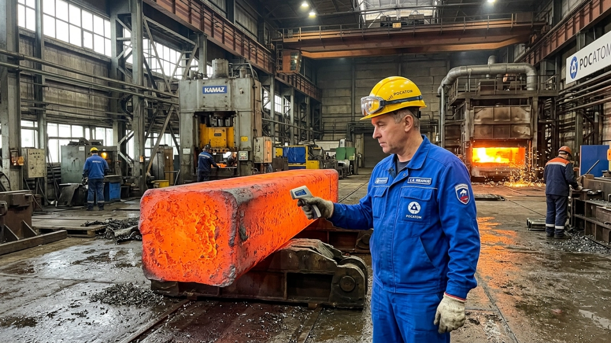 «Росатом» начал ковку 235-тонного слитка для Курской АЭС-2
