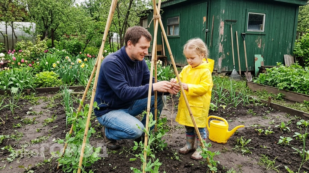 Посадила горох одним хитрым способом — теперь дети едят его прямо с куста и не просят сладкое