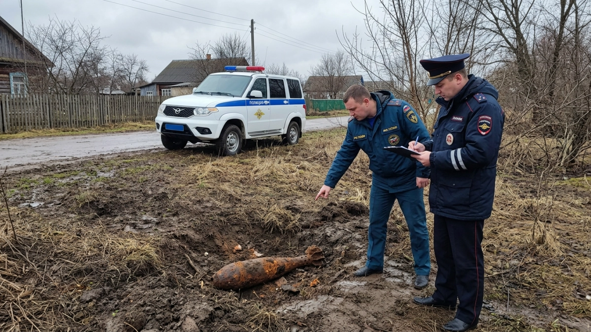В курском селе нашли минометную мину времён Великой Отечественной