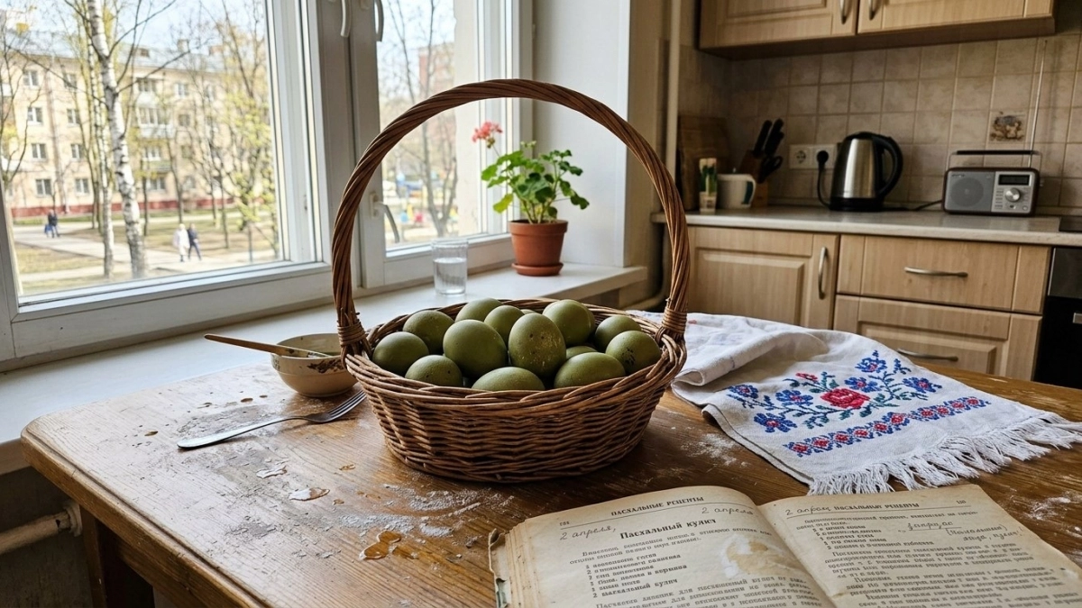 Яйца оливкового цвета без красителей: простой и безопасный способ к Пасхе