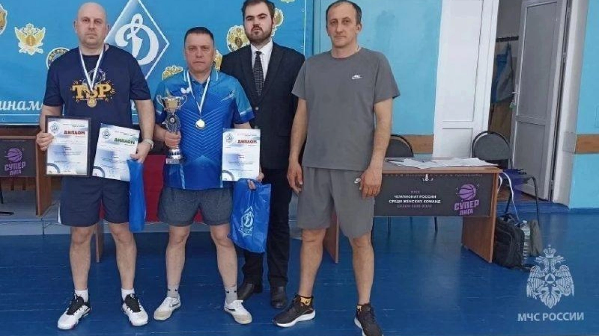 Ветераны МЧС из Курска взяли золото чемпионата по настольному теннису
