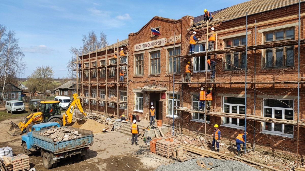 Две школы Тимского района Курской области отремонтируют к 1 сентября