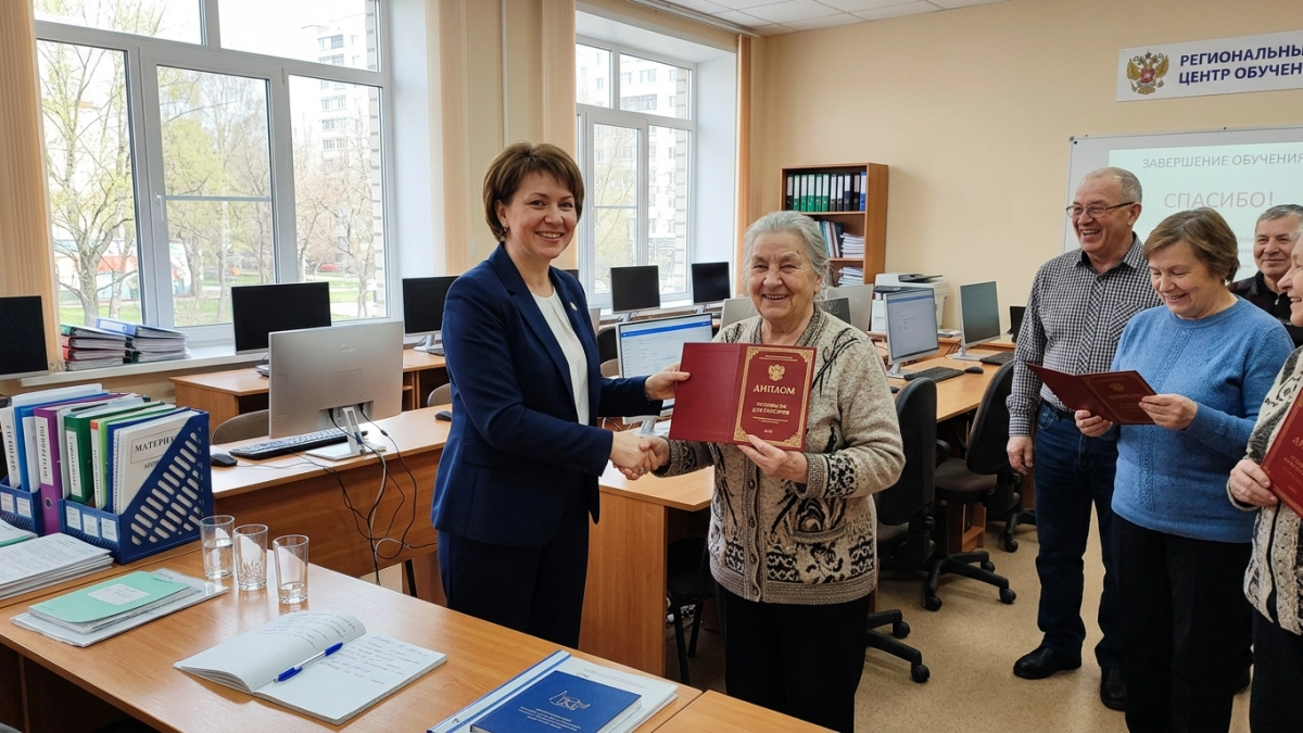 Участники «Курского долголетия» освоили цифровую грамотность и получили удостоверения