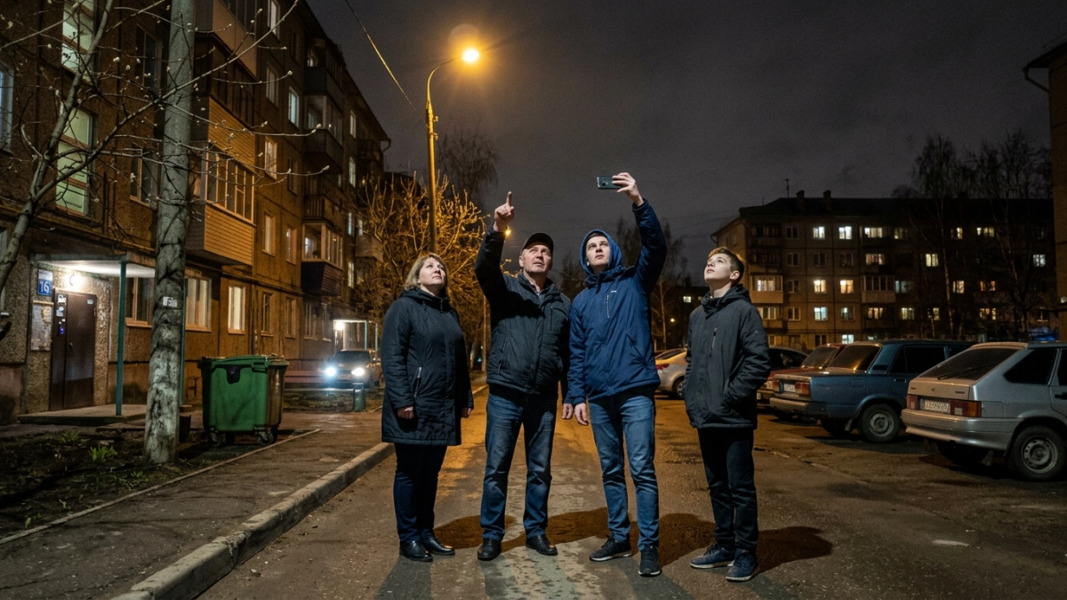 Курск ночью с МКС: снимок опубликовали в День космонавтики