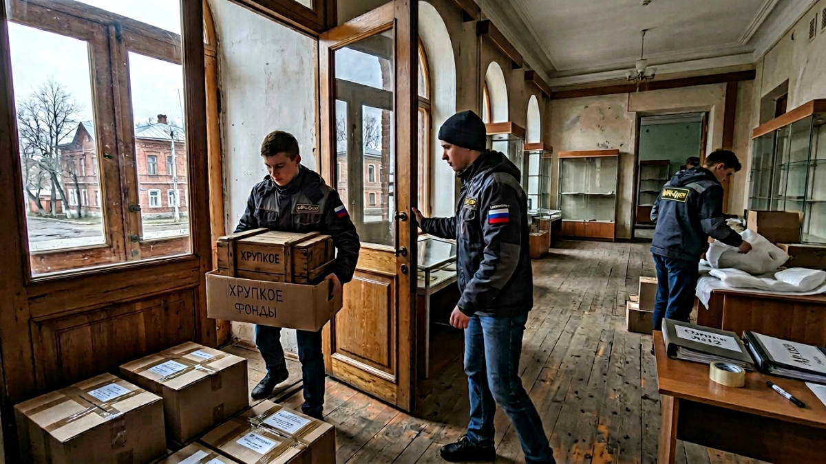 Бойцы «БАРС-Курск» вывезли артефакты Кореневского музея в Курск