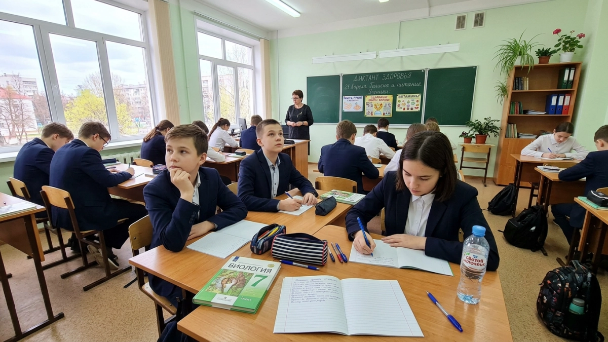 Школьники Курска ответили на 20 вопросов о здоровье на Всероссийском диктанте