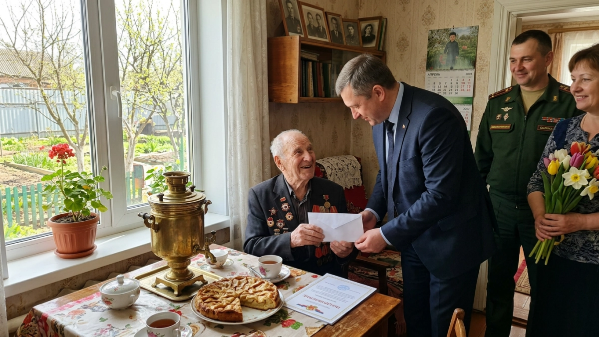 Последний ветеран Тимского района отметил 100-летний юбилей