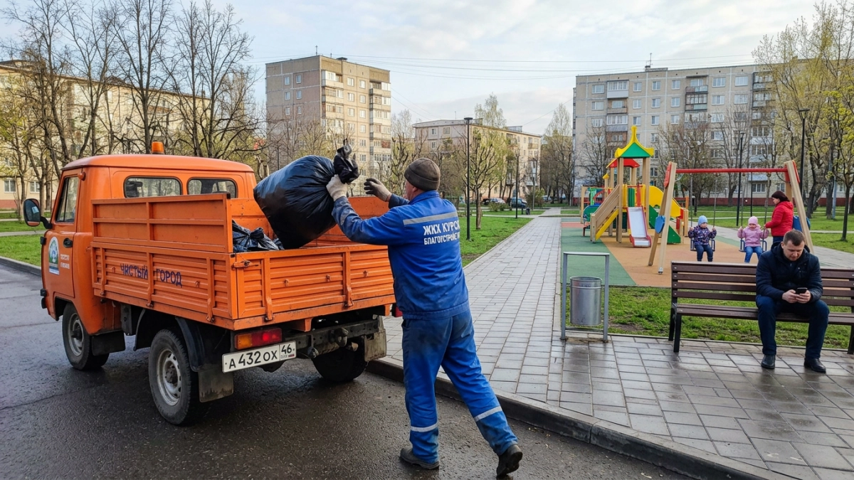 В Курске убирают 112 общественных пространств площадью почти 100 гектаров
