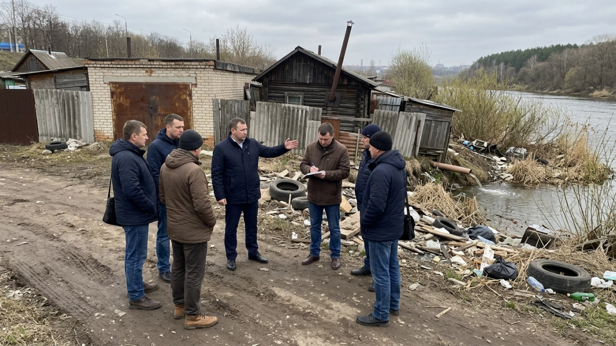 На берегу Сейма в Курске нашли фавелы с канализацией прямо в реку