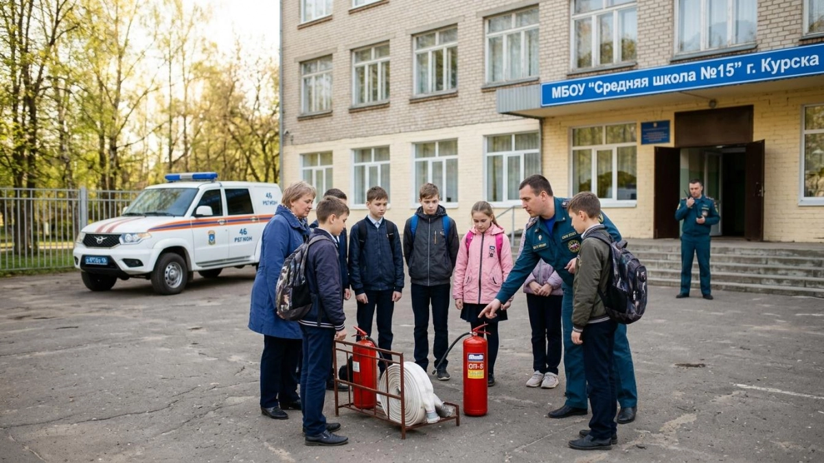Школы и детсады Курской области два дня тренируют действия при ЧС