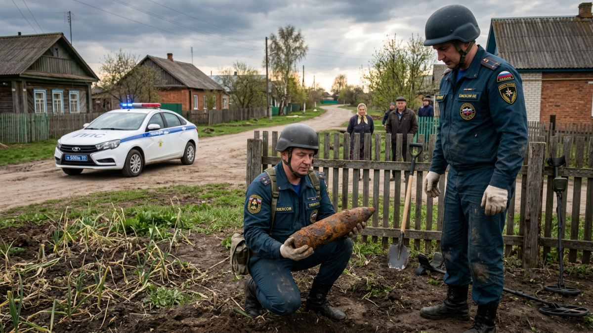 Снаряд ВОВ нашли в курской деревне и уничтожили на полигоне