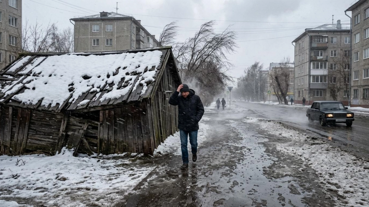 МЧС предупреждает: 23 апреля в Курской области порывы ветра до 18 м/с и мокрый снег