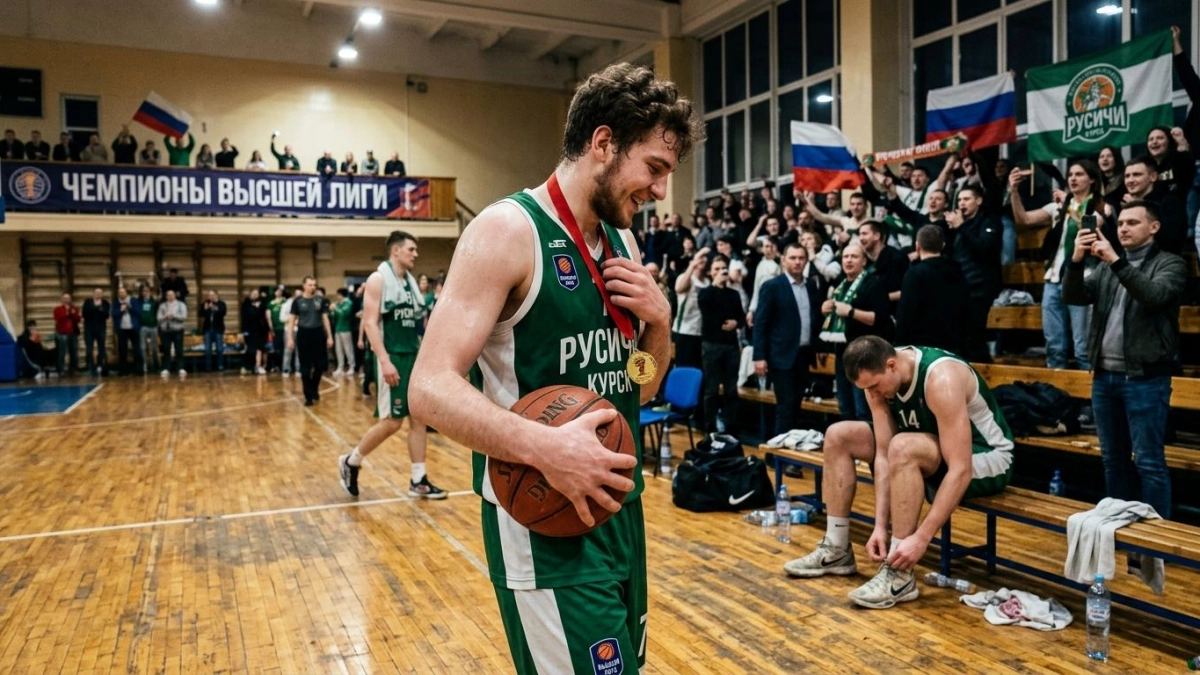Курские «Русичи» досрочно выиграли золото высшей лиги, победив «Десну» 77:67