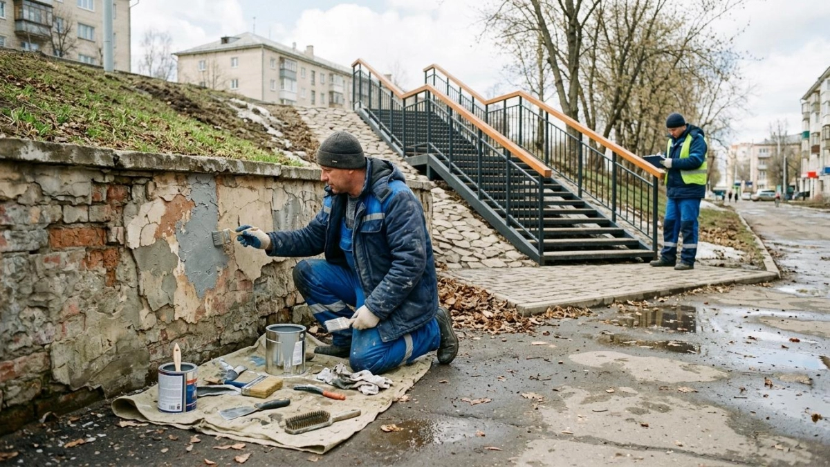 У «Куряночки» подрядчик устранил замечания, но облезла краска на стенках