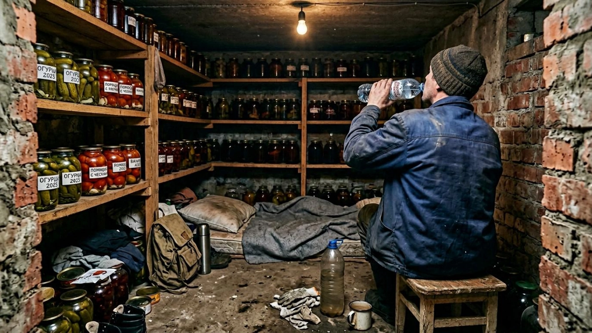 Семья с пятью детьми из Суджи выжила в подвале 2×2 метра на строительной воде