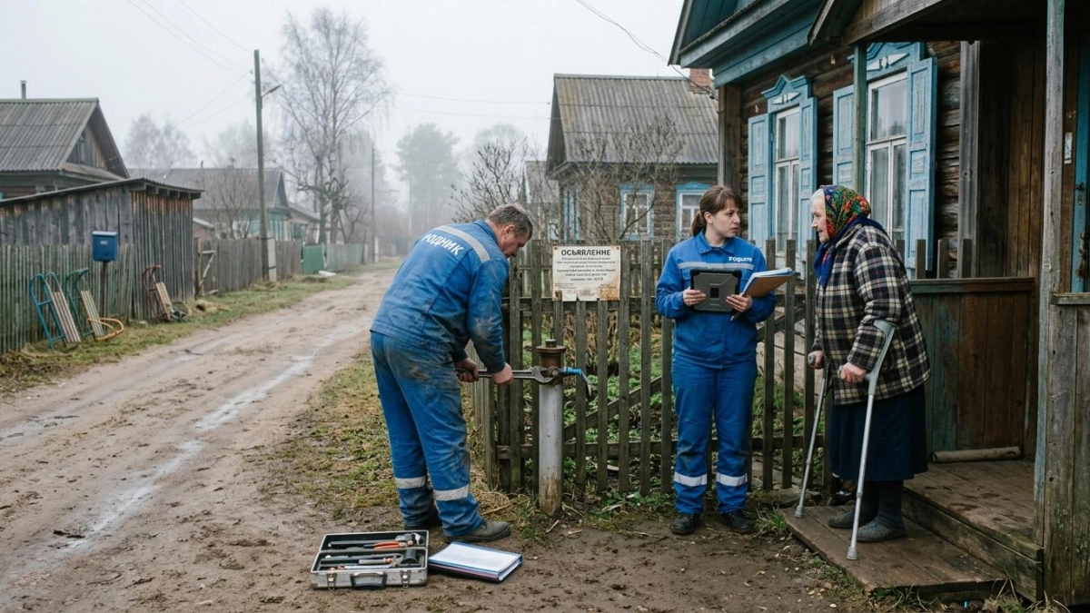В Курском районе должникам отключили воду в двух деревнях