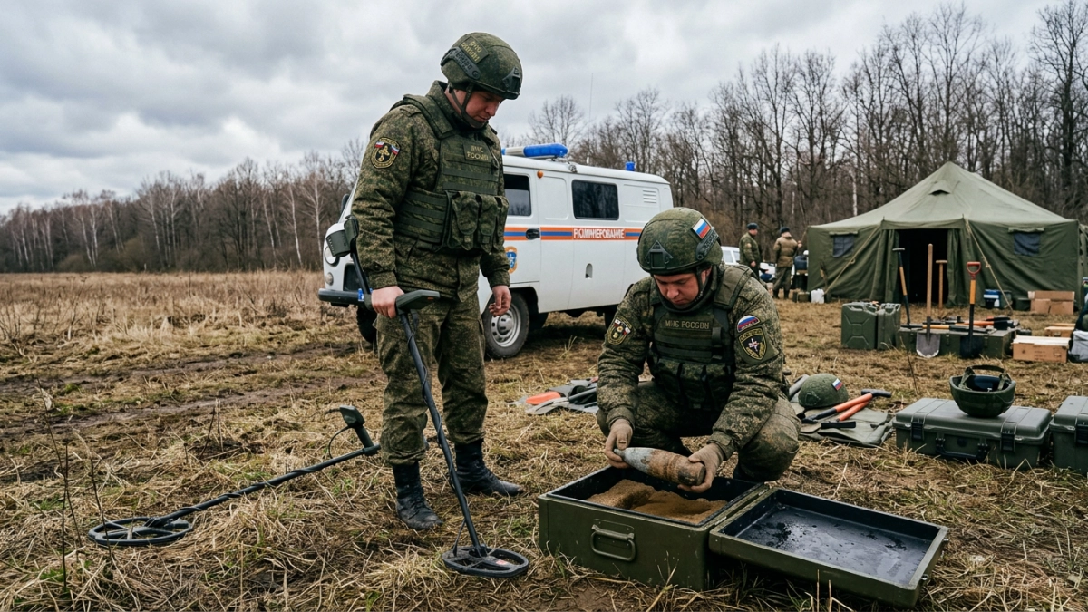 МЧС обезвредило почти 400 взрывоопасных предметов в Курской области