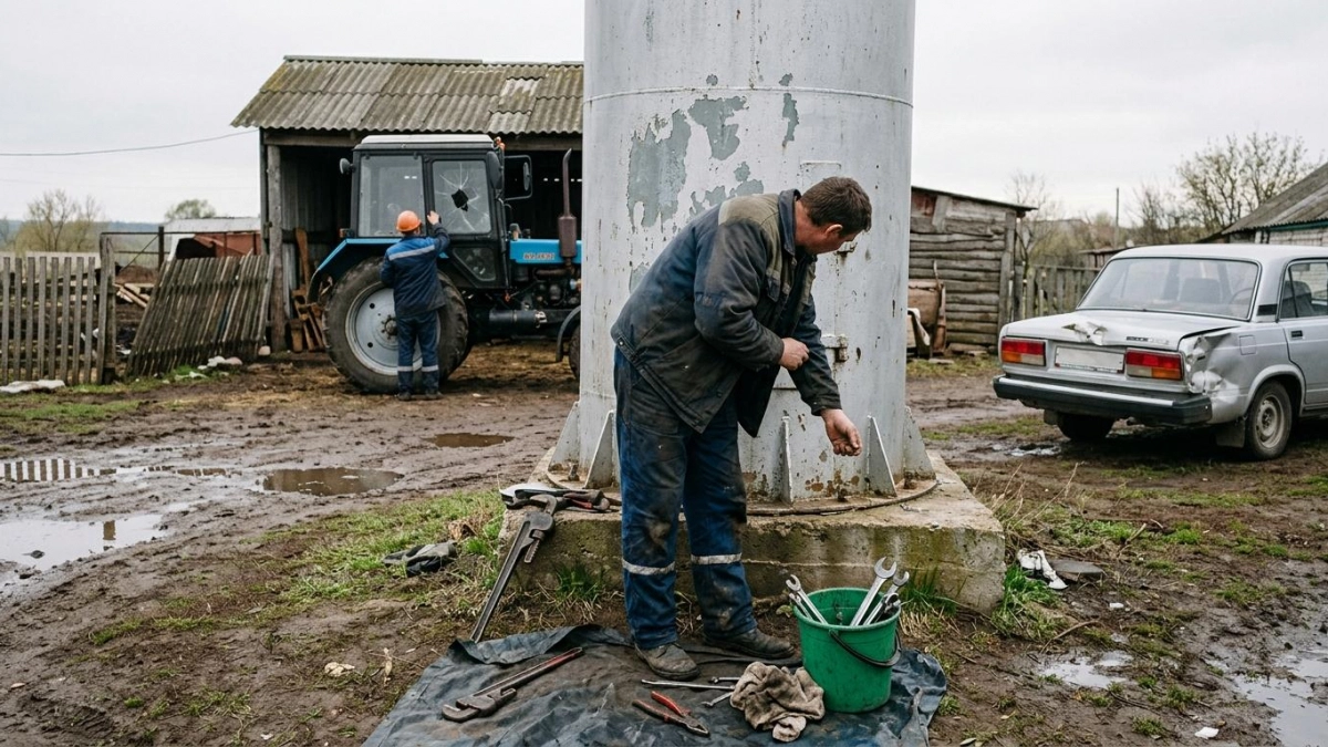 Слесарь пострадал при ремонте водонапорной башни в Рыльском районе