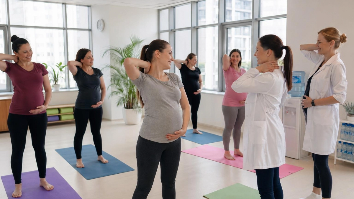 Курский перинатальный центр запустил ЛФК для беременных в рамках «Школы МамаПап»