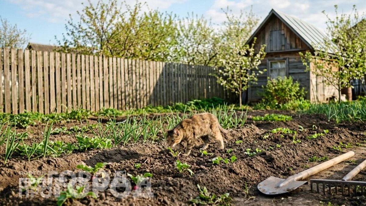 Забыла о котах на грядках раз и навсегда: просто добавила эту доступную приправу в почву при посадке