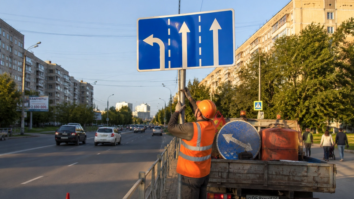 В Курске с 25 мая изменят разметку полос на проспекте Энтузиастов