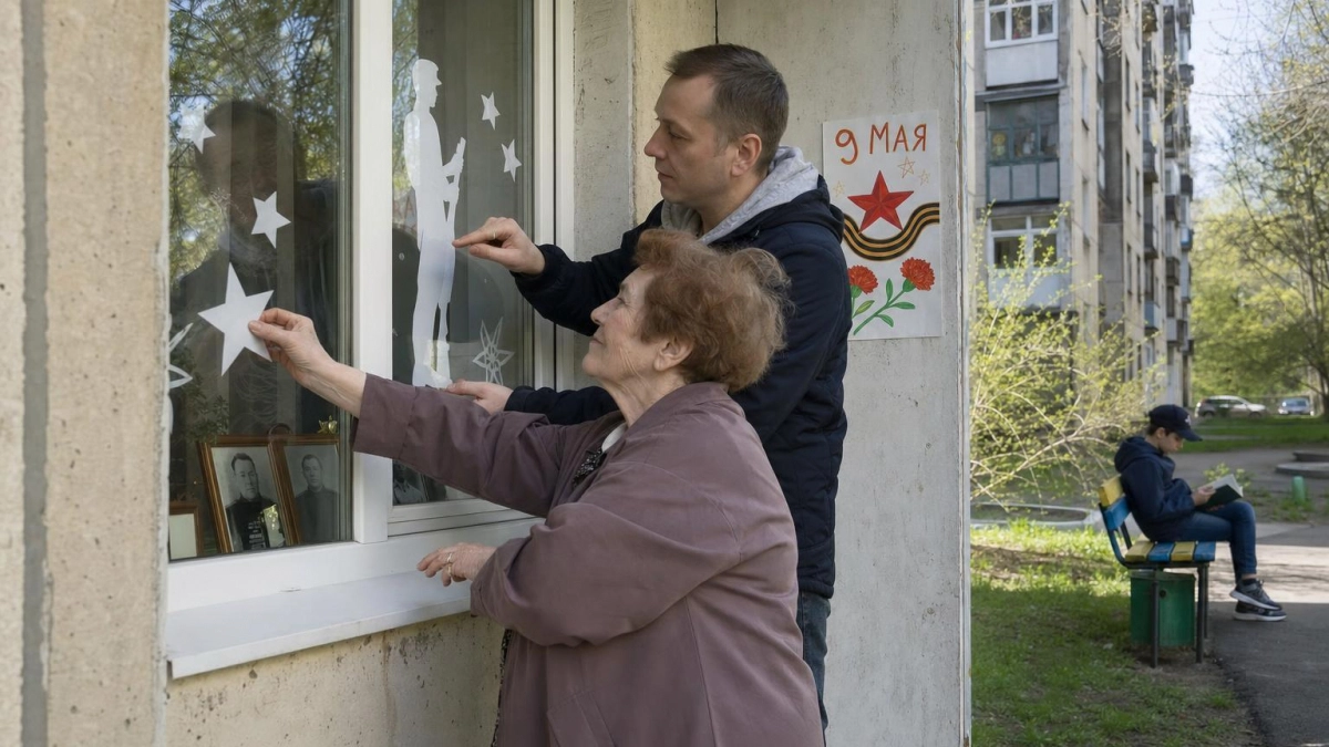 Суды Курской области отметили День Победы акцией «Окна Победы»