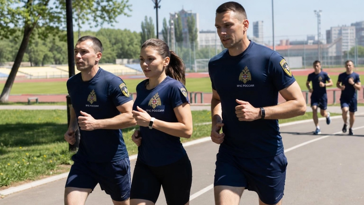 Более 70 спасателей Курской области пробежали за звание чемпиона МЧС