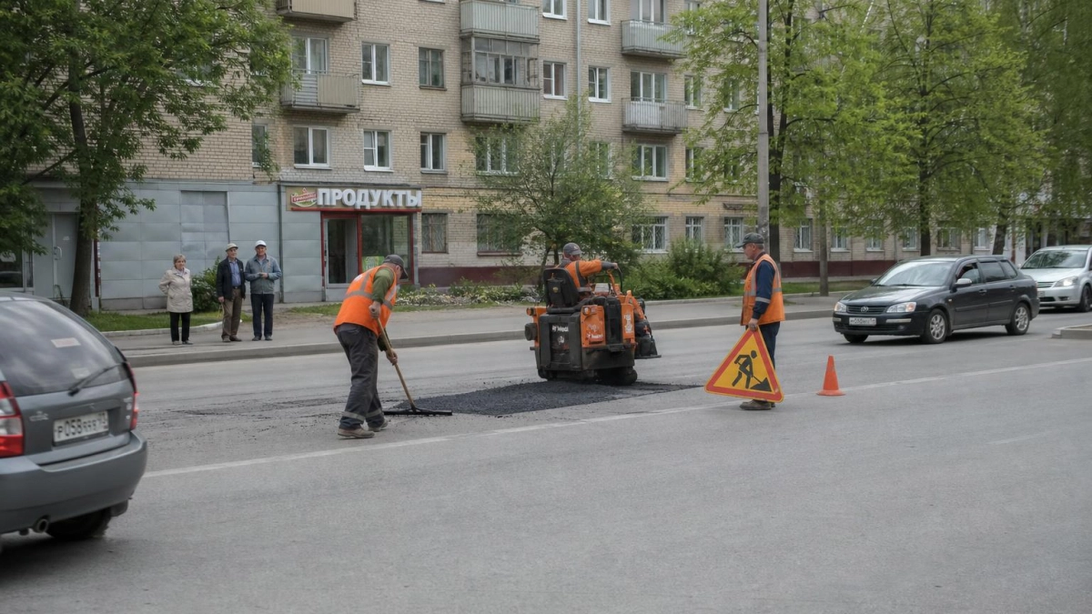 Мэр Курска приказал латать ямы до подписания контрактов — уже 450 кв. м