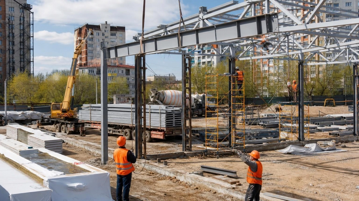 Замороженный манеж за 1,2 млрд рублей в Курске снова строят