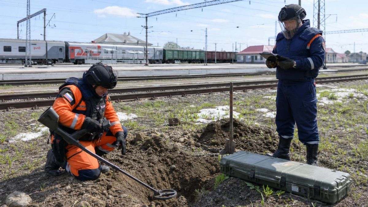 На станции Курск нашли советский снаряд калибра 76 мм — пролежал 80 лет