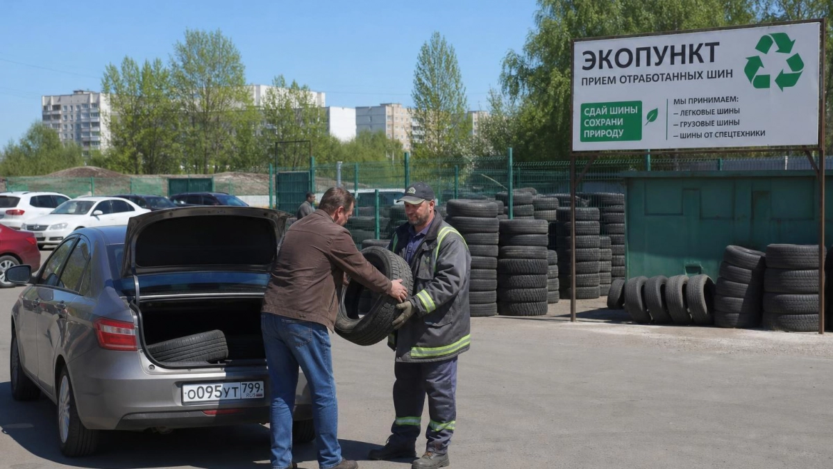 В Железногорске появится бесплатный пункт сдачи старых автопокрышек