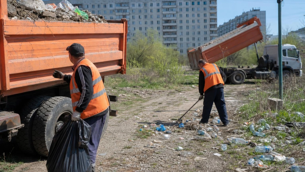 В Курске ликвидируют гектар стихийной свалки — там копился мусор годами