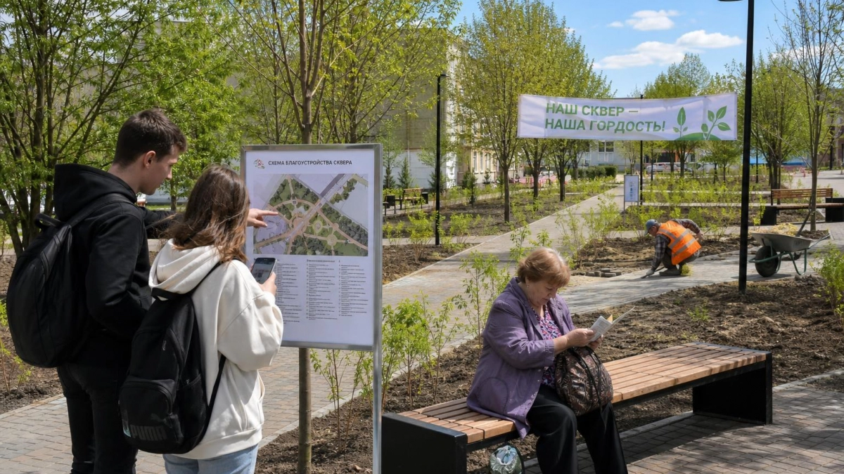 Куряне выбирают название для обновлённого сквера у Дворца молодёжи