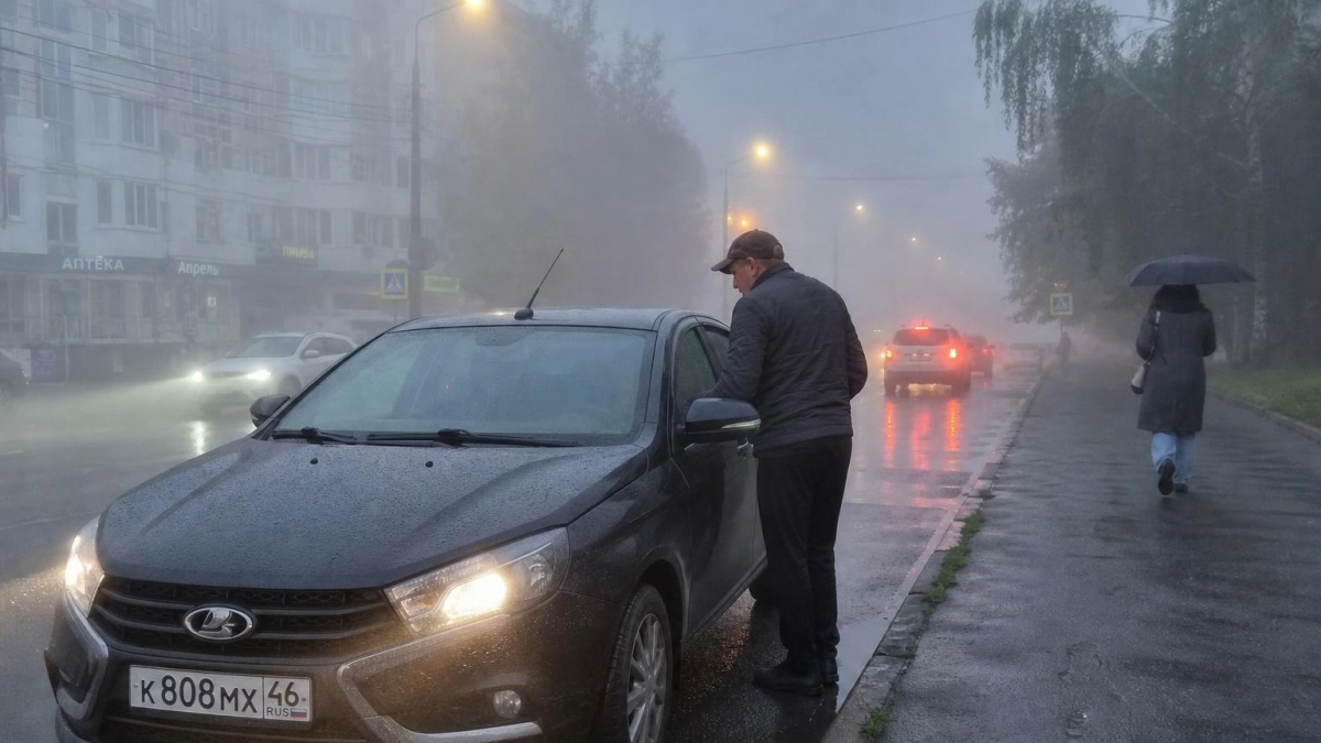 Первый день лета в Курске: туман, грозы и МЧС предупреждает водителей