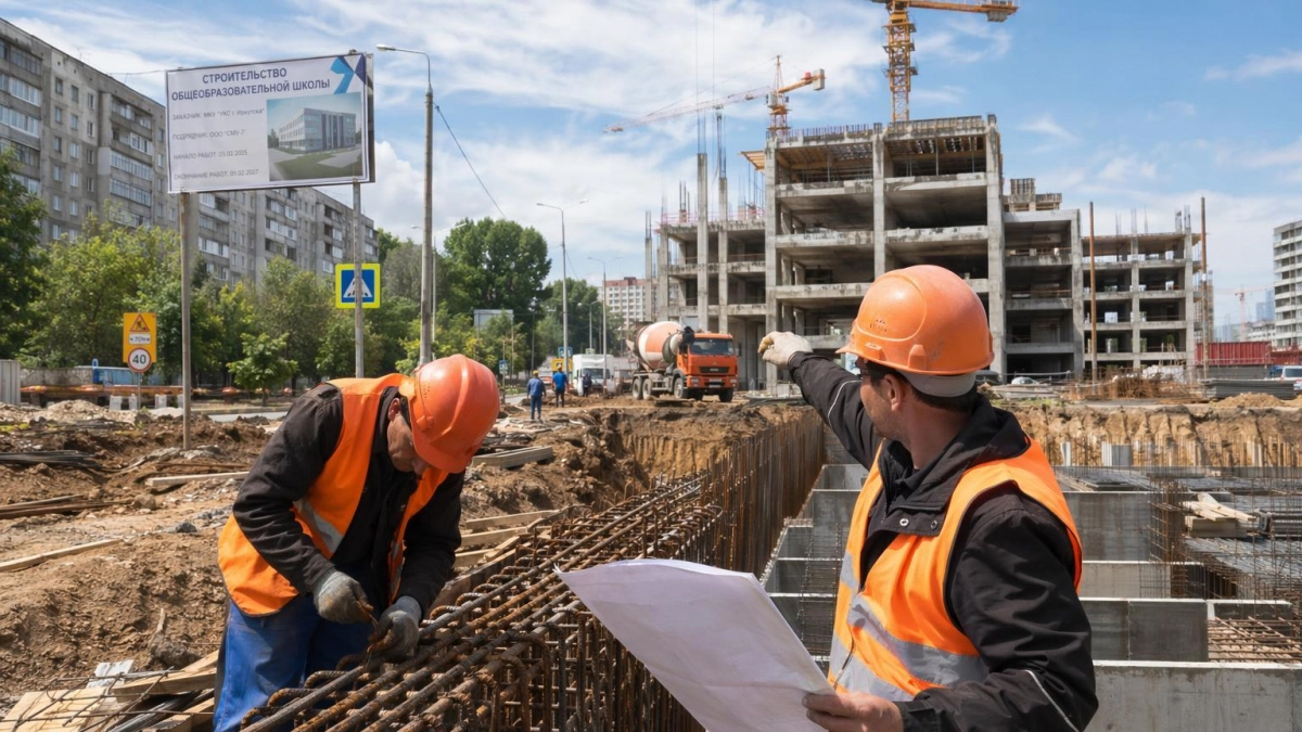 В Курске строят 330-метровую дорогу к школе на 1,6 тысячи учеников