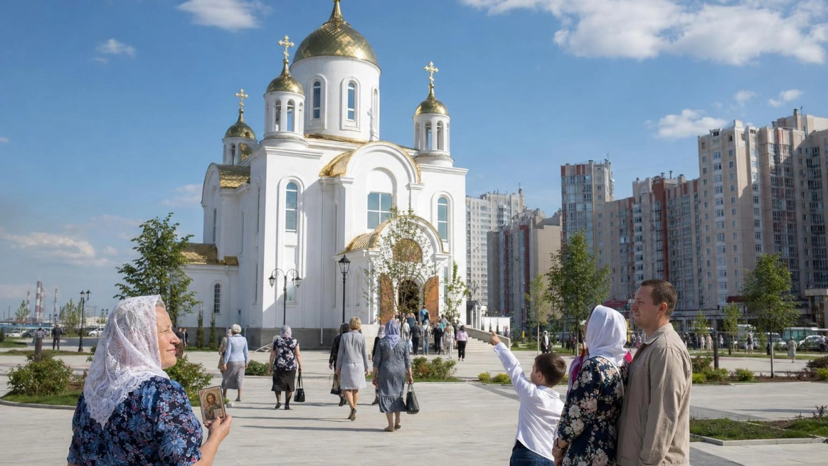 В Курчатове освятили Свято-Троицкий храм на 600 человек