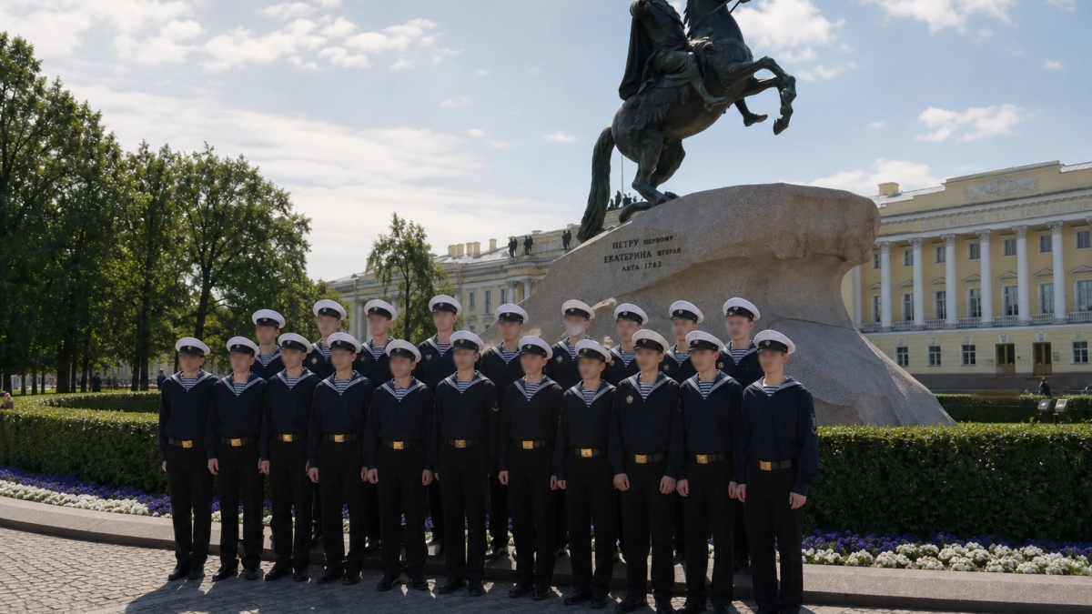 Курские кадеты отправились на практику в Военно-морскую академию Кузнецова