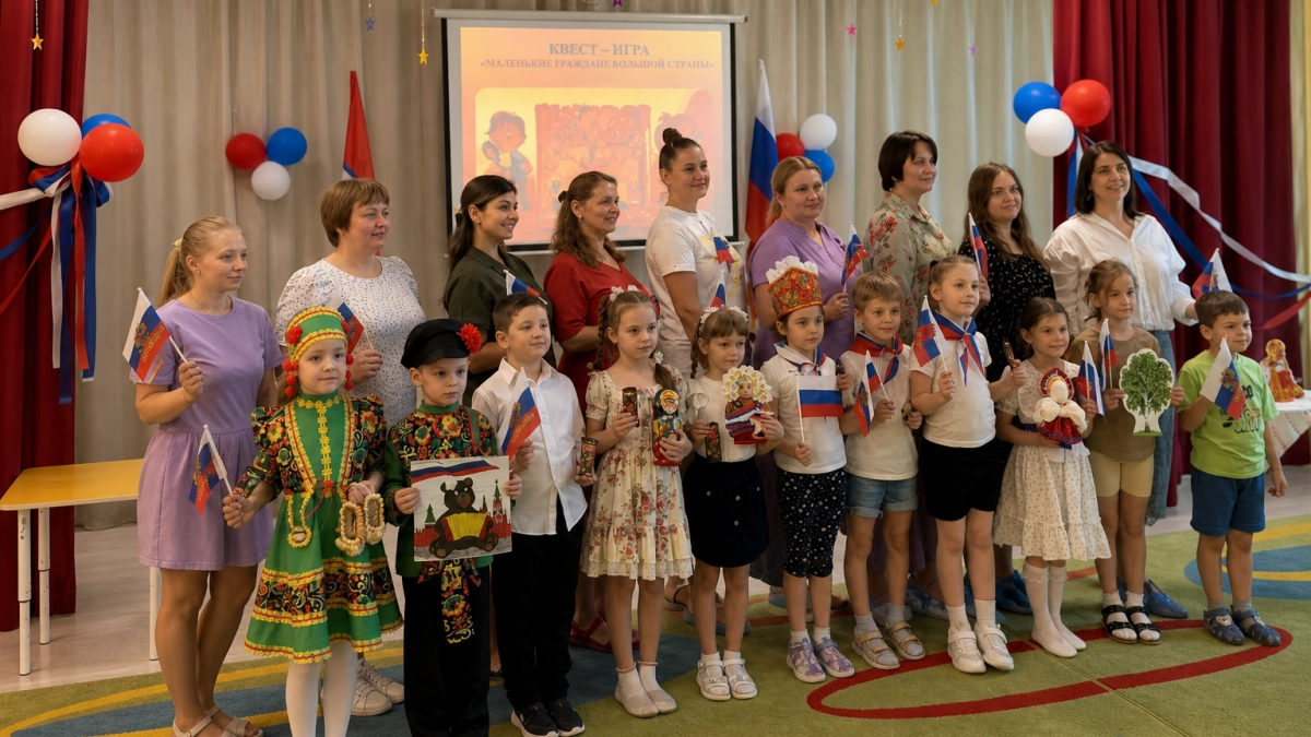 Дошкольники из четырех детсадов Курска прошли квест в поисках символов России