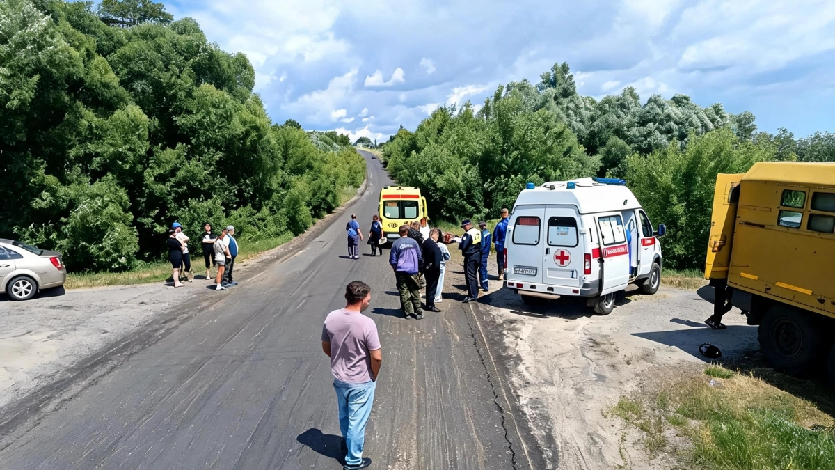 Под Курском мотоциклист получил тяжелые травмы в столкновении с ЗИЛом