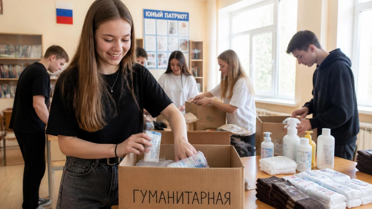 Курские школьники собрали бинты и «Пантенол» для бойцов на фронте