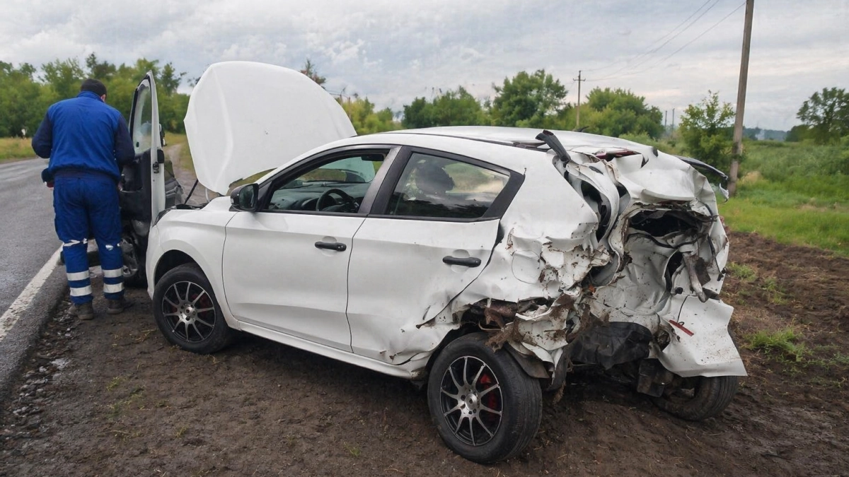 Под Курском в ДТП с Ford Transit и Ладой Xray погибла 55-летняя женщина