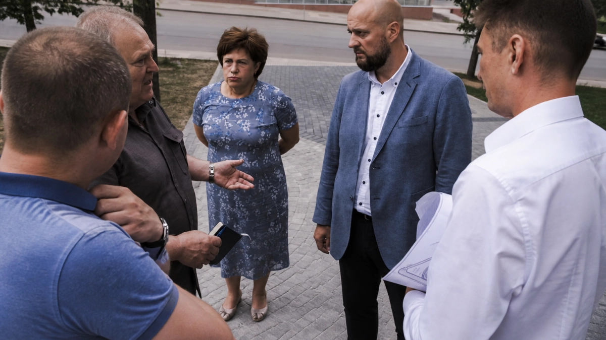Маслов не дождался подрядчика по скверу Спутник с погибшими деревьями