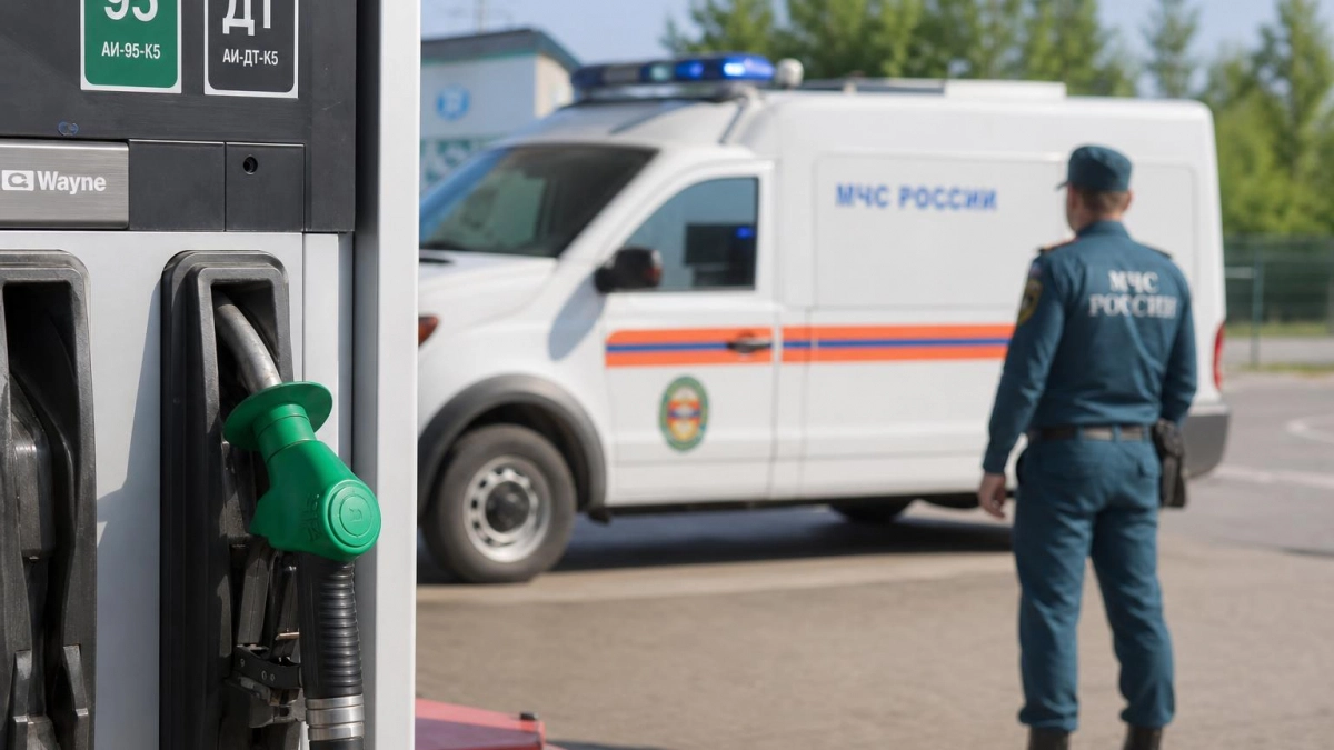 При атаке дрона на заправку в Курской области пострадал местный житель